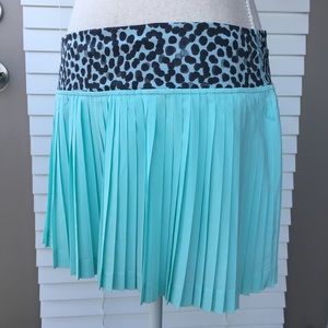 Turquoise Pleated Skort